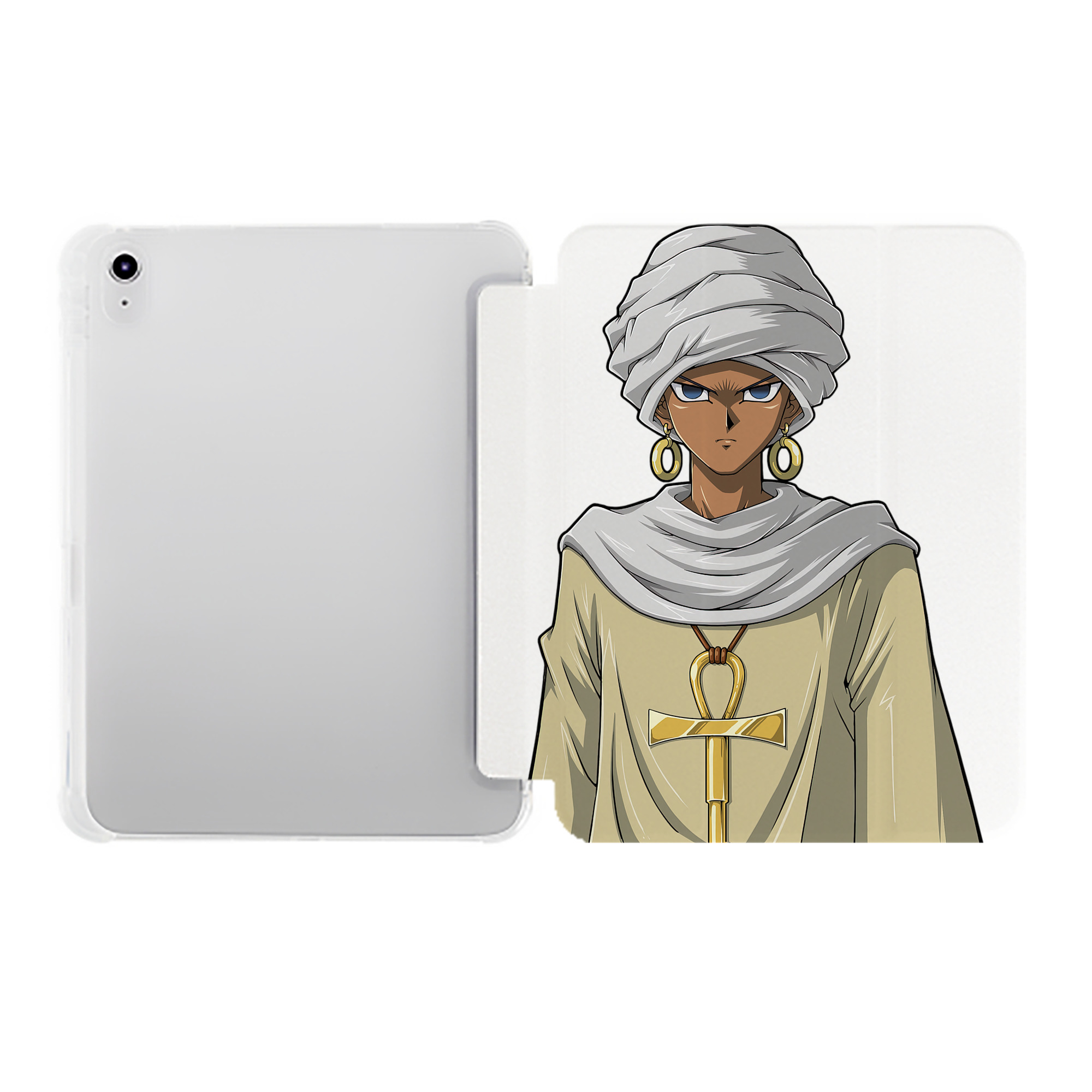 （画像用） 遊☆戯☆王 Yu-Gi-Oh! IPad ケース ペン収納付き 三つ折りスタンド PUレザー×シリコン 対応機種9.5/10.5/10.9インチ